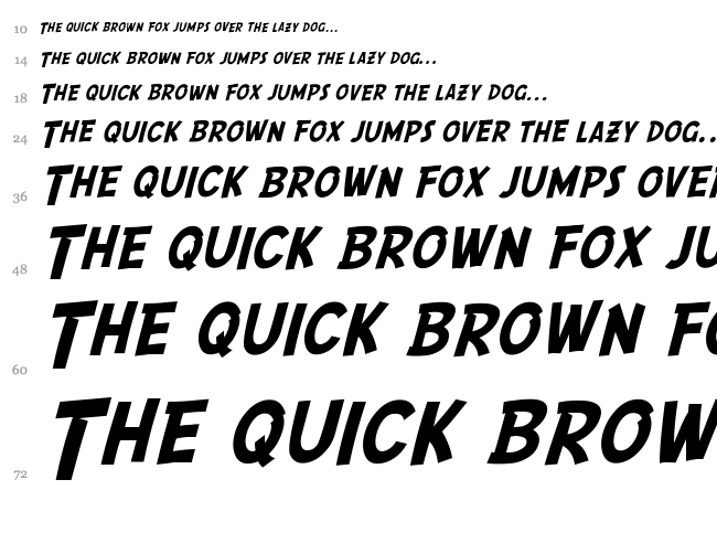 SF Comic Script font waterfall